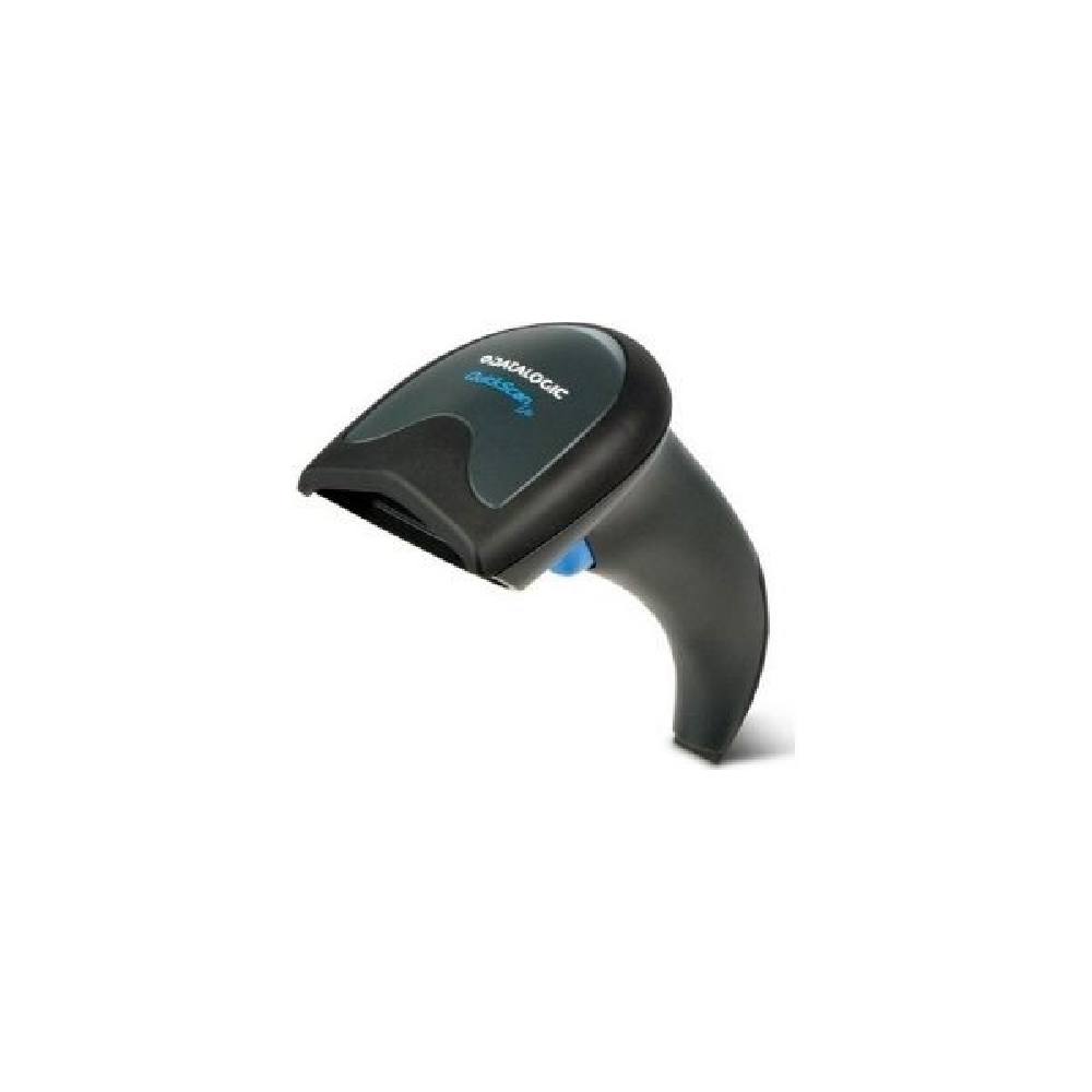 Barcode Scanner Χειρός, DATALOGIC QUICKSCAN QW2120, LITE 1D IMAGER, BLACK, USB KIT (SCANNER+CABLE+STAND)