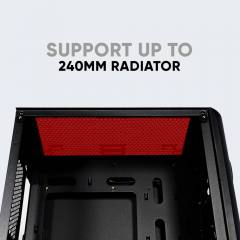 ARMAGGEDDON PC CASE TRON HOLO 3 MATX BLACK