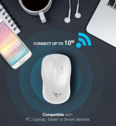 ALCATROZ SILENT AIRMOUSE DUO 7X WIRELESS/BT MOUSE WHITE