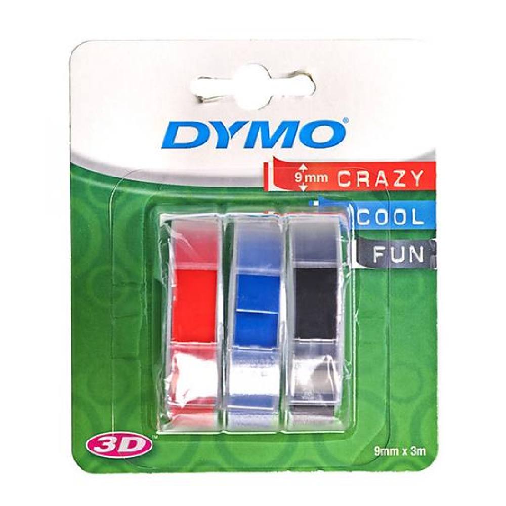 Ταινία Ετικετογράφου DYMO S0847750 Embossing Pack (3 Tapes) - 9mm (Blue/Black/Red) (S0847750)