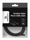 CABLEXPERT DOUBLE-SIDED MICRO-USB TO USB 2,0 AM CABLE 1,8M BLACK