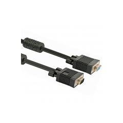 CABLEXPERT PREMIUM VGA-Ext.HD15M/HD15F DUAL-SHIELDED W/2*ferrite 3M CABLE BLACK