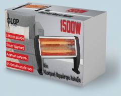 LGP MINI ELECTRICAL QUARTZ HEATER 2-BARRED 1500W BLACK