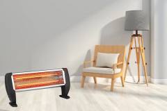 LGP MINI ELECTRICAL QUARTZ HEATER 2-BARRED 1500W BLACK