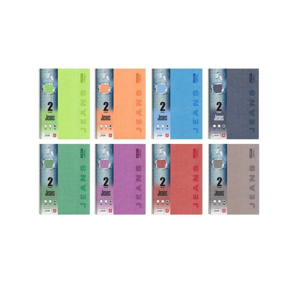 Typotrust Jeans Τετράδιο Σπιράλ A4 2 θεμάτων (4542-19) (TYP4542-19)