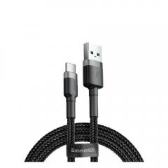 Baseus Type-C Cafule Cable 2A 2m Gray + Black (CATKLF-CG1) (BASCATKLF-CG1)