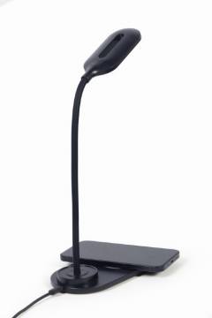 GEMBIRD DESK LAMP WITH WIRELESS CHARGER BLACK