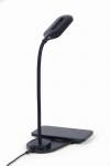 GEMBIRD DESK LAMP WITH WIRELESS CHARGER BLACK
