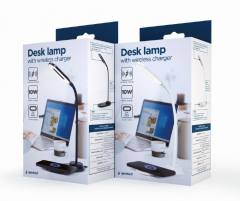 GEMBIRD DESK LAMP WITH WIRELESS CHARGER BLACK