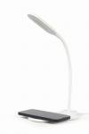 GEMBIRD DESK LAMP WITH WIRELESS CHARGER WHITE