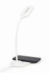 GEMBIRD DESK LAMP WITH WIRELESS CHARGER WHITE