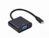 CABLEXPERT USB TYPE-C TO VGA ADAPTER CABLE 15CM BLACK RETAIL PACK
