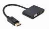 CABLEXPERT DISPLAYPORT MALE TO HDMI FEMALE+VGA FEMALE ADAPTER CABLE BLACK