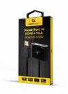 CABLEXPERT DISPLAYPORT MALE TO HDMI FEMALE+VGA FEMALE ADAPTER CABLE BLACK