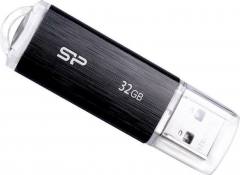 SILICON POWER USB Flash Drive Ultima U02, 32GB, USB 2.0, μαύρο