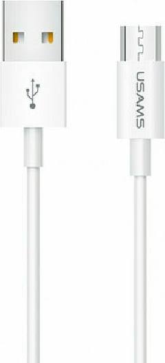 USAMS καλώδιο Micro USB σε USB US-SJ284, 2A, 1m, λευκό