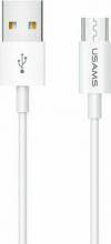 USAMS καλώδιο Micro USB σε USB US-SJ284, 2A, 1m, λευκό