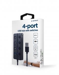 GEMBIRD 4-PORT USB HUB (1XUSB3.1+3XUSB2.0) WITH SWITCHES