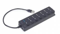 GEMBIRD 7-PORT USB HUB (1XUSB3.1+6XUSB2.0) WITH SWITCHES
