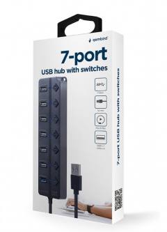 GEMBIRD 7-PORT USB HUB (1XUSB3.1+6XUSB2.0) WITH SWITCHES