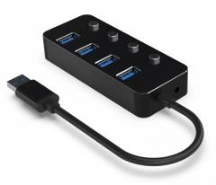 GEMBIRD USB3.1 (GEN1) POWERED 4-PORT HUB WITH SWITCHES