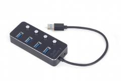 GEMBIRD USB3.1 (GEN1) POWERED 4-PORT HUB WITH SWITCHES