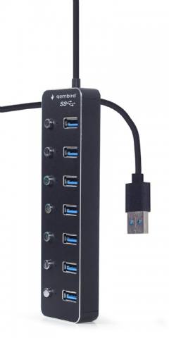 GEMBIRD 7-PORT USB3.1 (GEN1) HUB WITH SWITCHES
