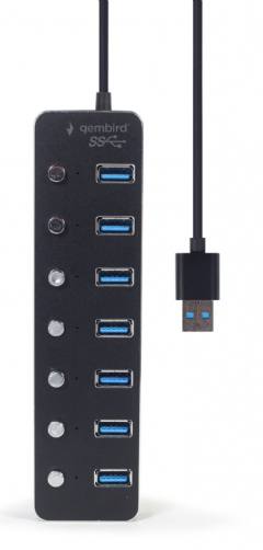 GEMBIRD 7-PORT USB3.1 (GEN1) HUB WITH SWITCHES
