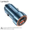 LAMTECH METAL CAR CHARGER QC3.0 & PD20W SAPHIRE BLUE
