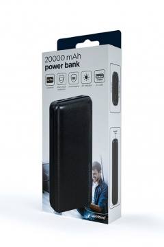 GEMBIRD POWER BANK 20000MAH BLACK