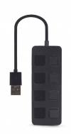 GEMBIRD 4-PORT USB 2.0 HUB WITH SWITCHES BLACK