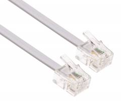 POWERTECH καλώδιο τηλεφώνου RJ11 6P4C CAB-T002, 2m, λευκό