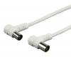 POWERTECH καλώδιο κεραίας CAB-V003, αρσενικό σε θηλυκό, 90°, 1.5m, λευκό