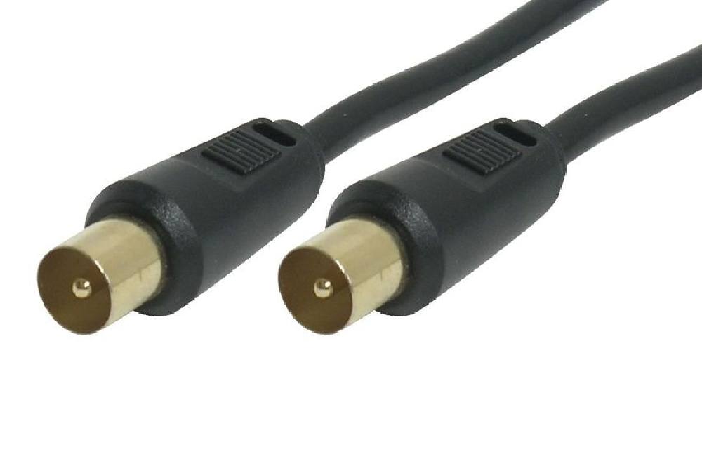 POWERTECH καλώδιο κεραίας CAB-V007, αρσενικό, 1.5m, μαύρο