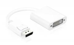 POWERTECH αντάπτορας DisplayPort σε DVI 24+5 CAB-DP005, 0.20m, λευκός