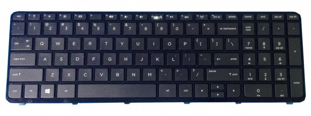 Πληκτρολόγιο για HP Pavilion 17, με frame, μαύρο