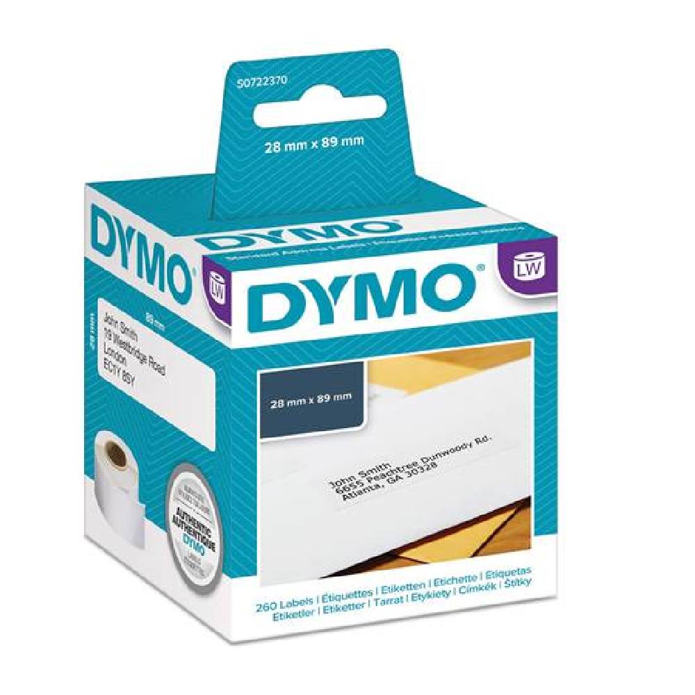 Ετικέτες Ταχυδρομικών Αποστολών DYMO Address Labels 99010 28 x 89 mm (Λευκές) (2 Ρολά)