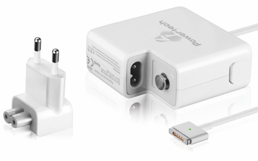 POWERTECH τροφοδοτικό laptop PT-289 για Apple, 60W, 16.5V/3.65A, λευκό