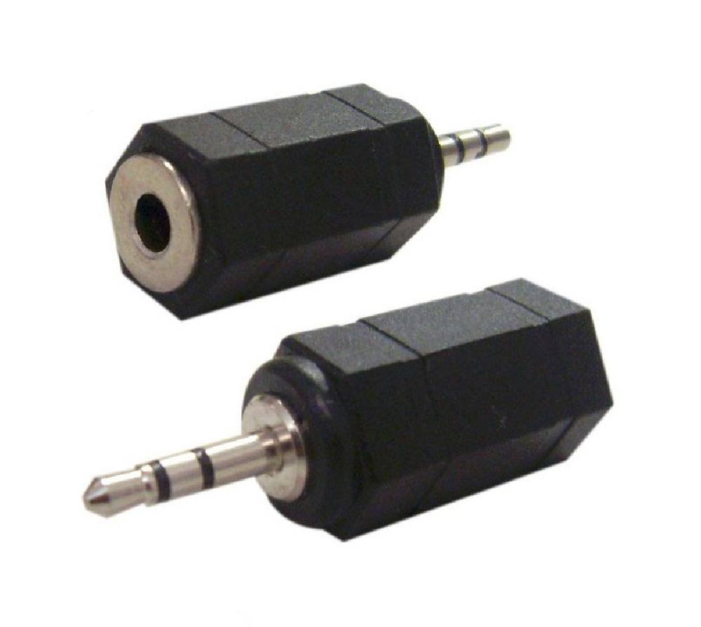 POWERTECH αντάπτορας 2.5mm σε 3.5mm CAB-J014, μαύρος, 5τμχ