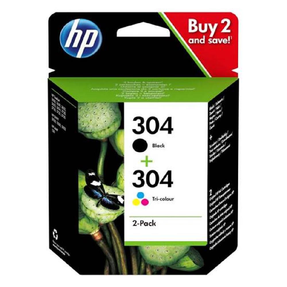 HP Μελάνι Inkjet No.304 2-Pack (3JB05AE)