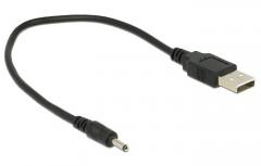 DELOCK καλώδιο USB σε DC 3.0 x 1.1mm 83793, 27cm, μαύρο