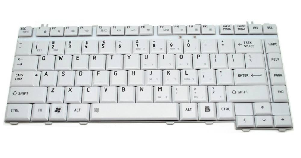 Πληκτρολόγιο για Toshiba Satellite A200/A205/A210 Series, US, λευκό