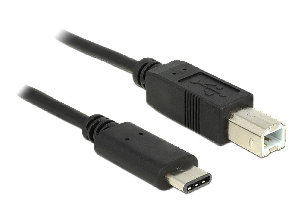 DELOCK καλώδιο USB-C σε USB Type B 83328, 0.5m, μαύρο