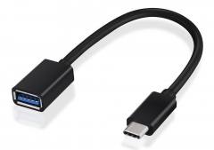 POWERTECH καλώδιο USB-C σε USB 3.1 θηλυκό CAB-UC016, OTG, 0.20m, μαύρο