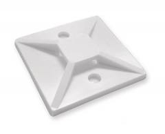 POWERTECH Αυτοκόλλητη βάση δεματικών, 30 x 30, 50τεμ, White