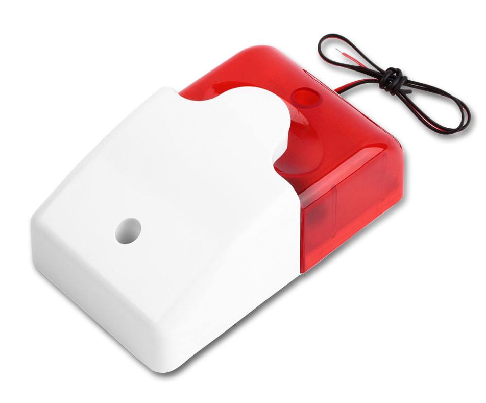 Σειρήνα πανικού Piezzo εσωτερικού χώρου HS-157, 12V, Red