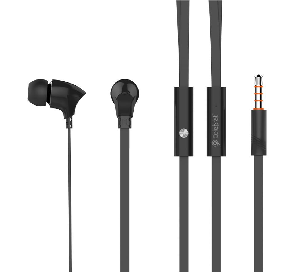 CELEBRAT Earphones με μικρόφωνο G3, on/off, 10mm, 3.5mm, 1.2m, μαύρα