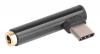 POWERTECH αντάπτορας USB-C σε 3.5mm θηλυκό CAB-UC028, μαύρος