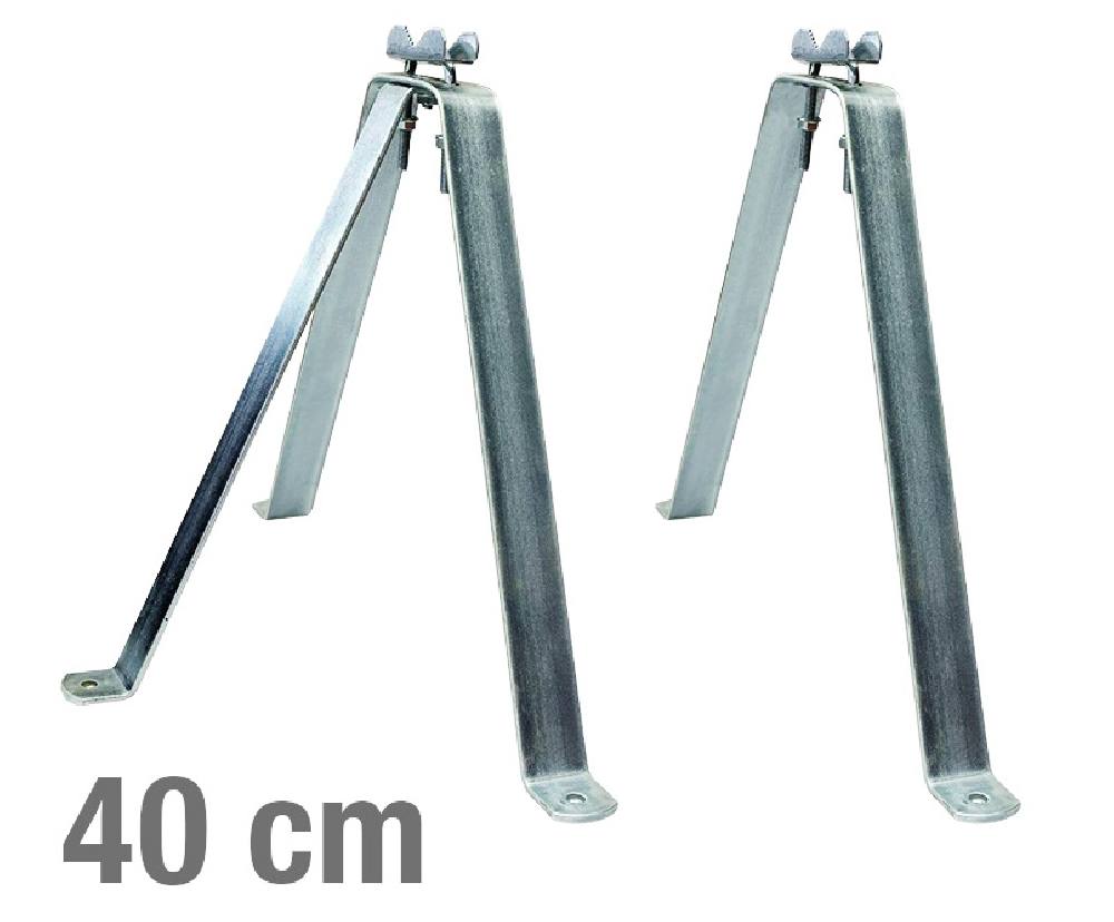 VIKAR Βάση τοίχου 21005 για στήριξη ιστού, ατσάλινη, 40cm, 2τμχ