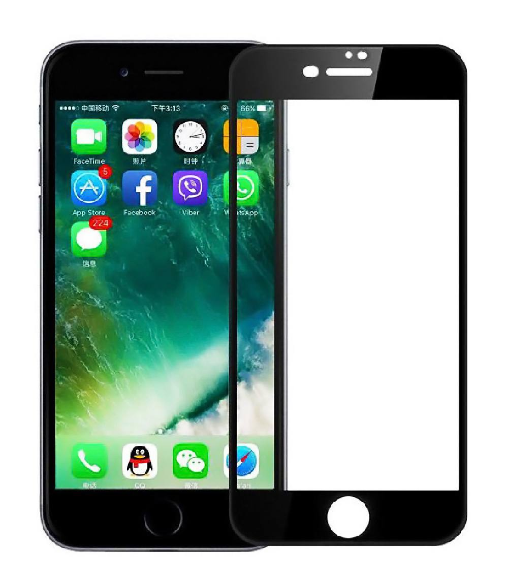 POWERTECH Tempered Glass 5D Full Glue για iPhone 8 Plus, Black